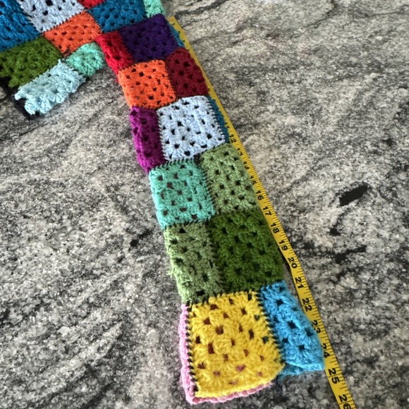 Women Handmade Retro Open Cardigan Crochet Square Knitted Sweaters‎ #990 - Picture 13 of 14